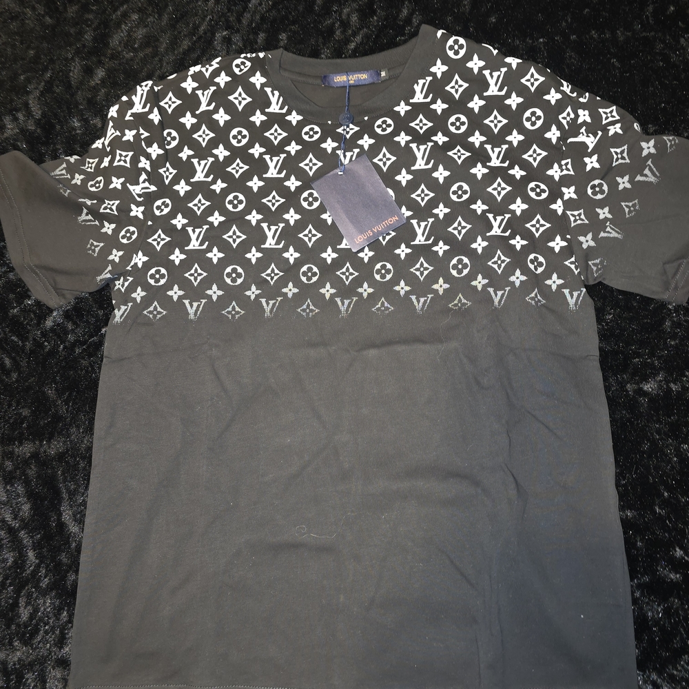 Louis Vuitton Black and White Monogram Tee
